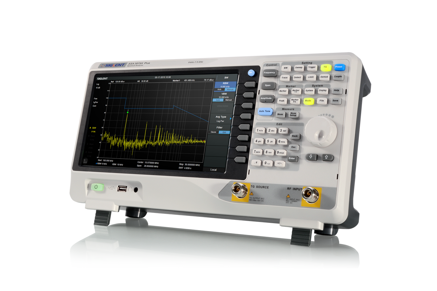 SSA3075X Plus 9kHz~7.5GHz -165dBm/Hz