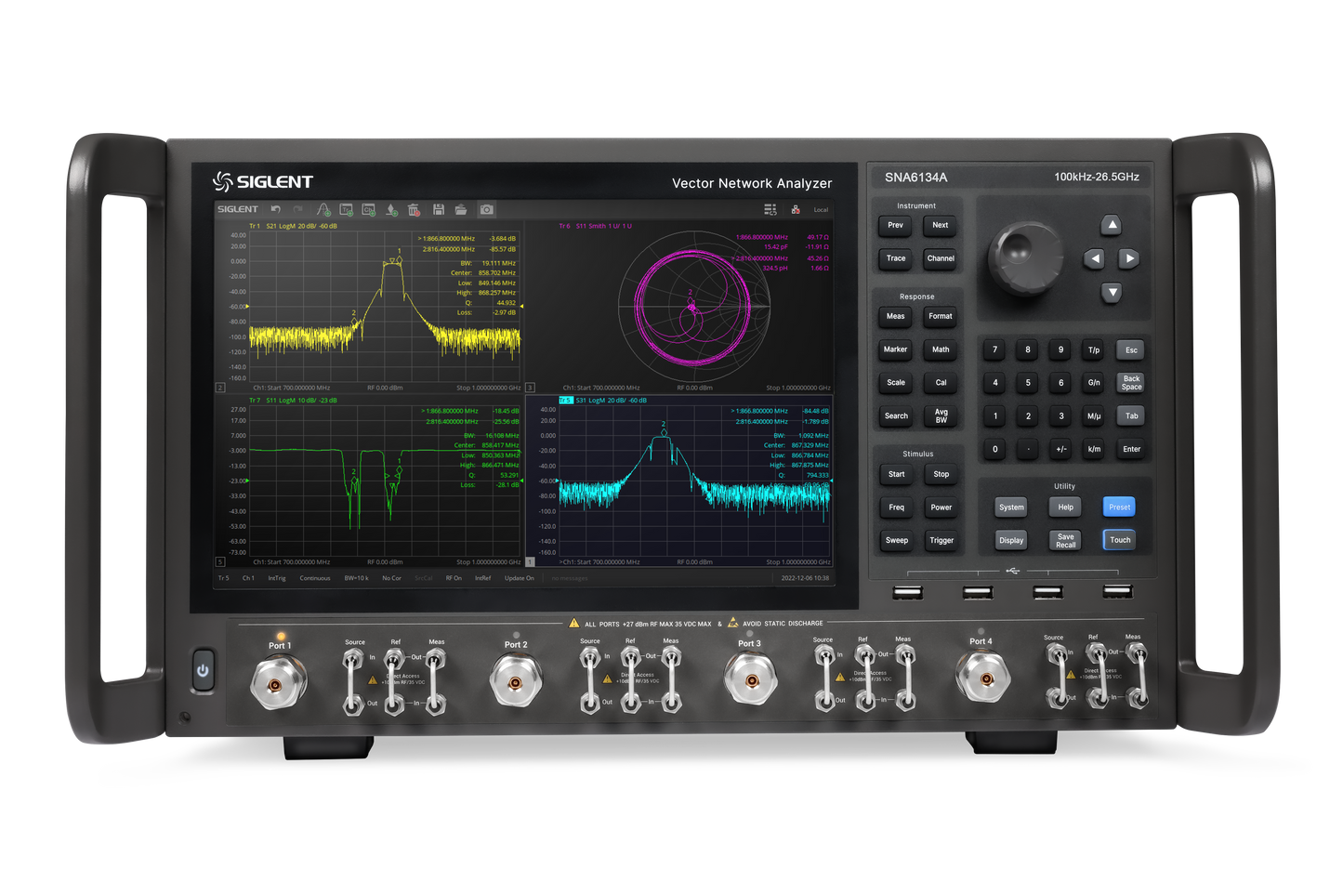 SNA6124A 100kHz~13.5GHz 4Port  front panel jumper